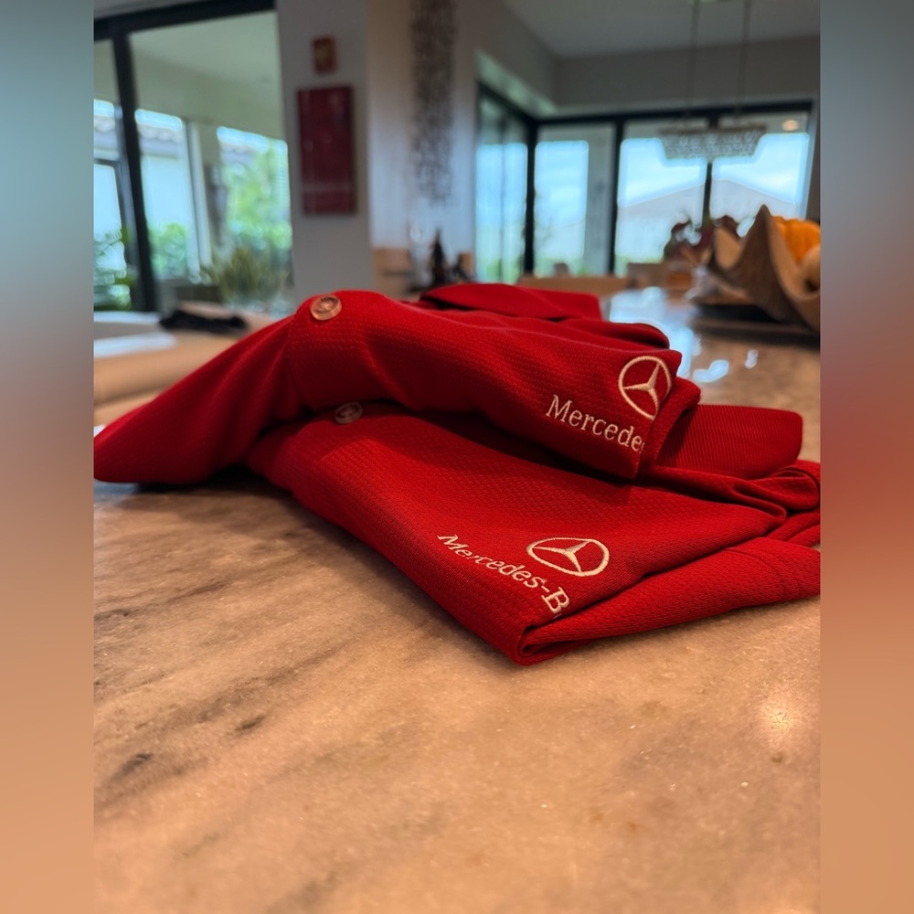 Pair of Men’s Mercedes-Benz Red Polo Shirt Sz 3X